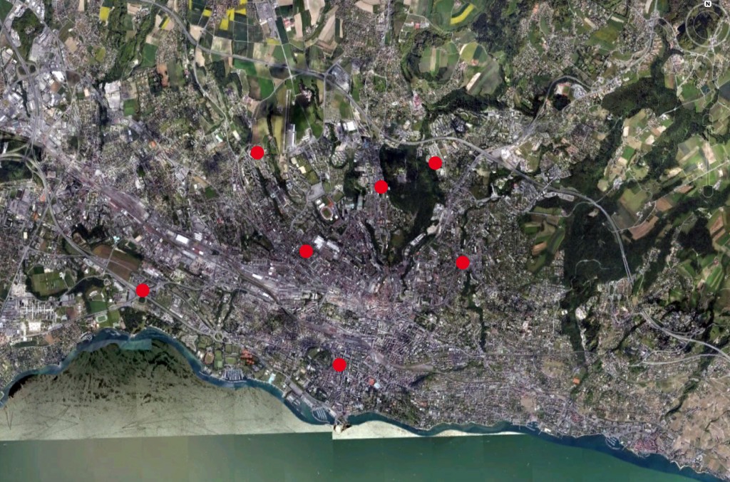 Lausanne plantages aerial map not scaled